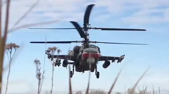 Ka-52 Crew Lands by Trenches, Helps Repel Three Attacks