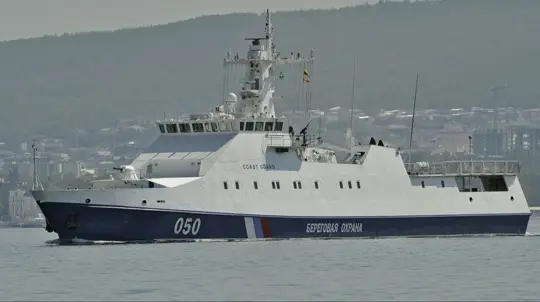 Okhotnik Patrol Ship Gets Drone Defense Mesh Shield