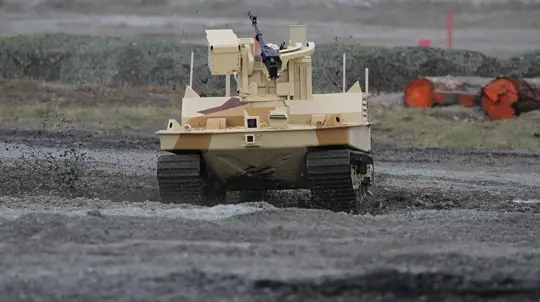 Russian Ground Robots Destroy Command Post in Konstantinovka