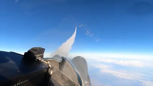 Su-35 Fires Kh-31PM Anti-Radar Missile at Patriot Site