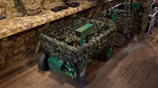 Russian Troops Capture Ukrainian Lyut 2.0 Ground Robot