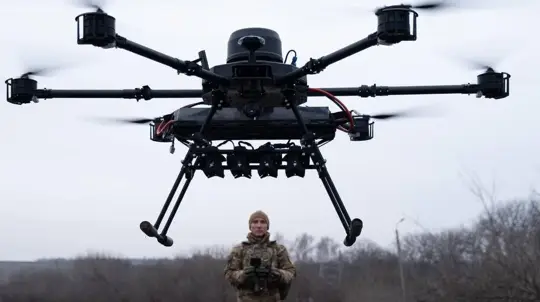 Baba Yaga Drones Strike Energodar at Night
