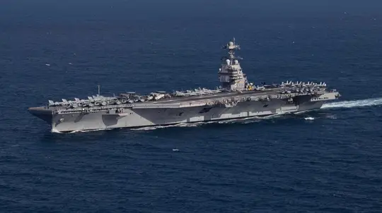 USS Gerald R. Ford Arrives at Crete After Onboard Fire