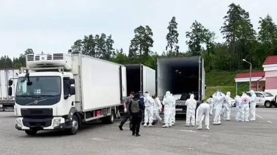 Russia and Ukraine Exchange Bodies of Fallen Soldiers